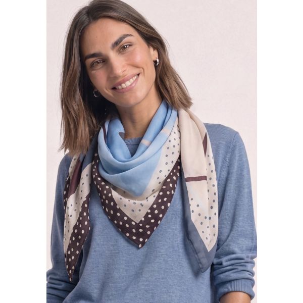 Street One print sjaal ashen blue 573245 37867-A