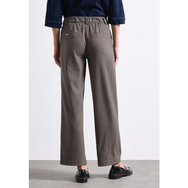 Street One pied de poule broek sanded amber 381480