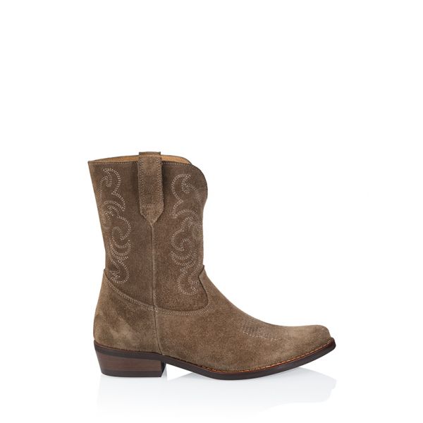 DWRS Toscane cowboyboot suede brown