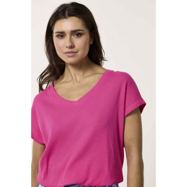 Tramontana structuur shirt pink D08-12-401