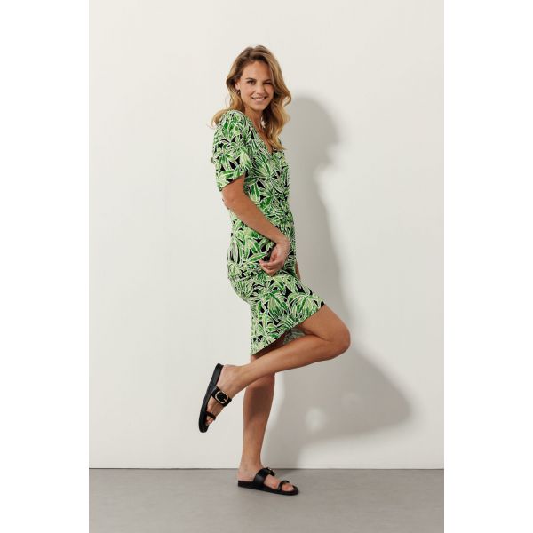 Tramontana print jurk greens D02-16-502