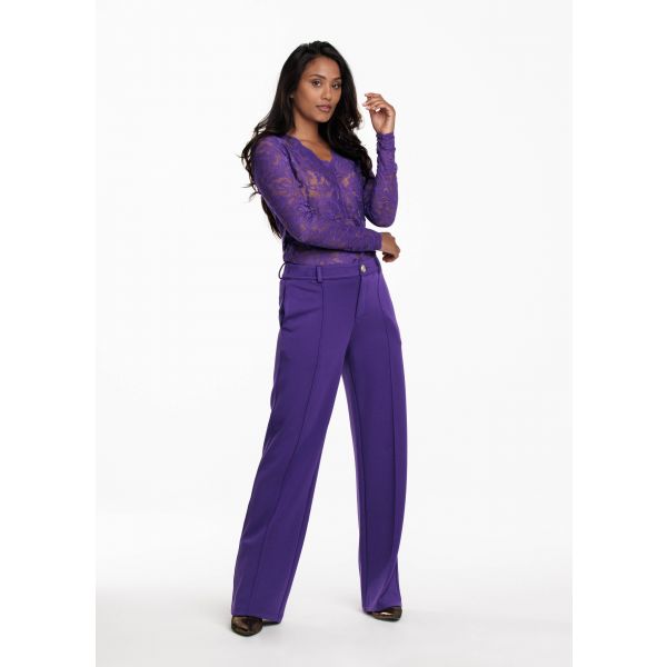 Tramontana wijde broek purple C12-10-101 4800