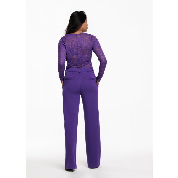 Tramontana wijde broek purple C12 10 101 4800