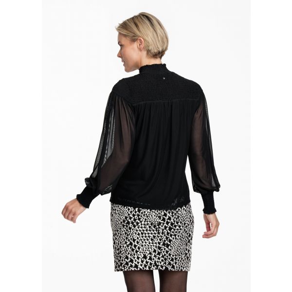 Tramontana mesh blouse black C24-10-401 9000